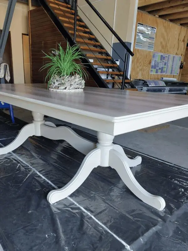 10-12 seater table newly white washed refurbished - Snuffels