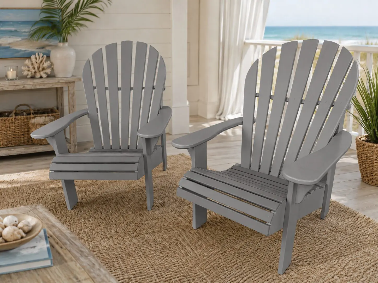 Adirondack Wooden Chair - GREY – Brand New and Made to Order