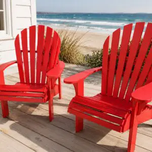 Adirondack Wooden Chair - RED – Brand New and Made to Order