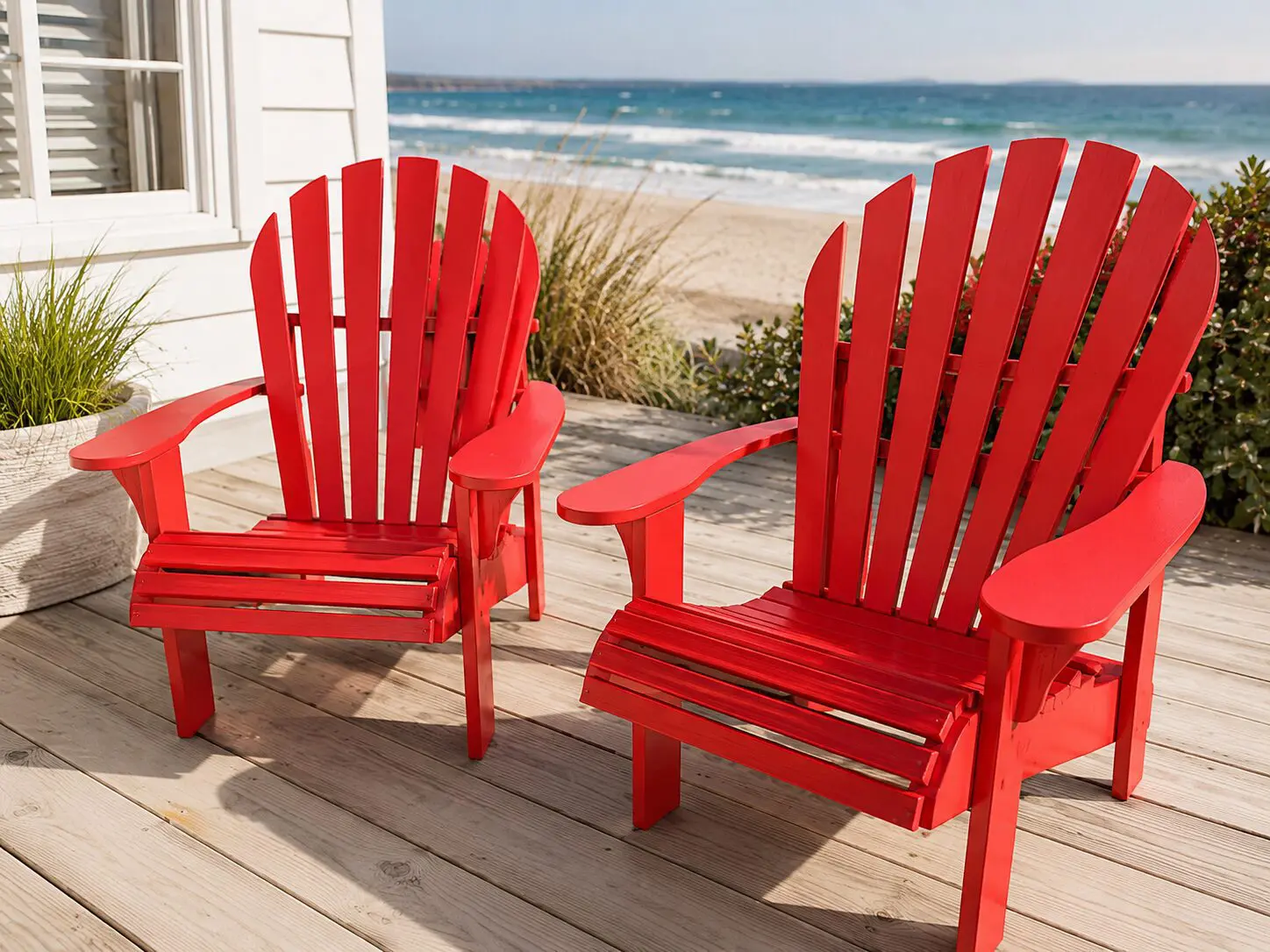 Adirondack Wooden Chair - RED – Brand New and Made to Order
