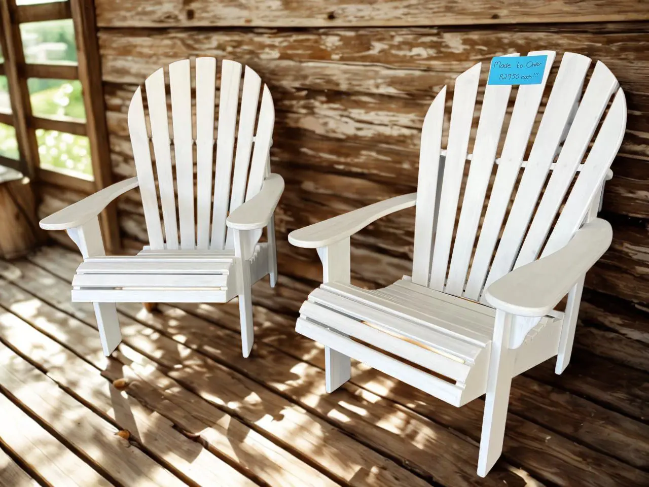 Adirondack Wooden Chair - WHITE – Brand New and Made to Order