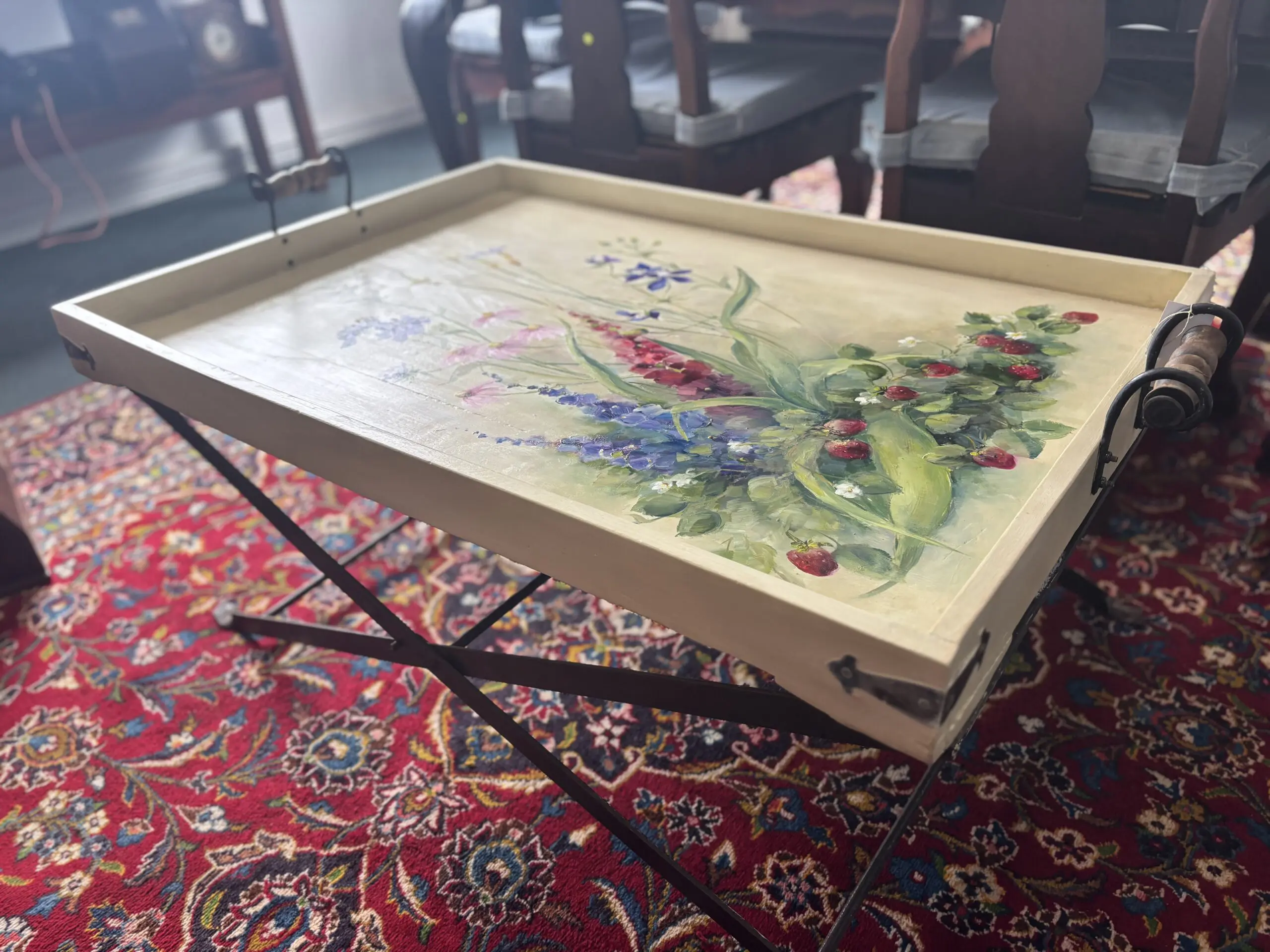 Artist-Restored X-Large Butler’s Tray Table - Image 3