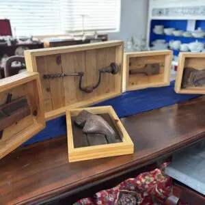 Collection of Five Framed Vintage Trade & Woodworking Tools