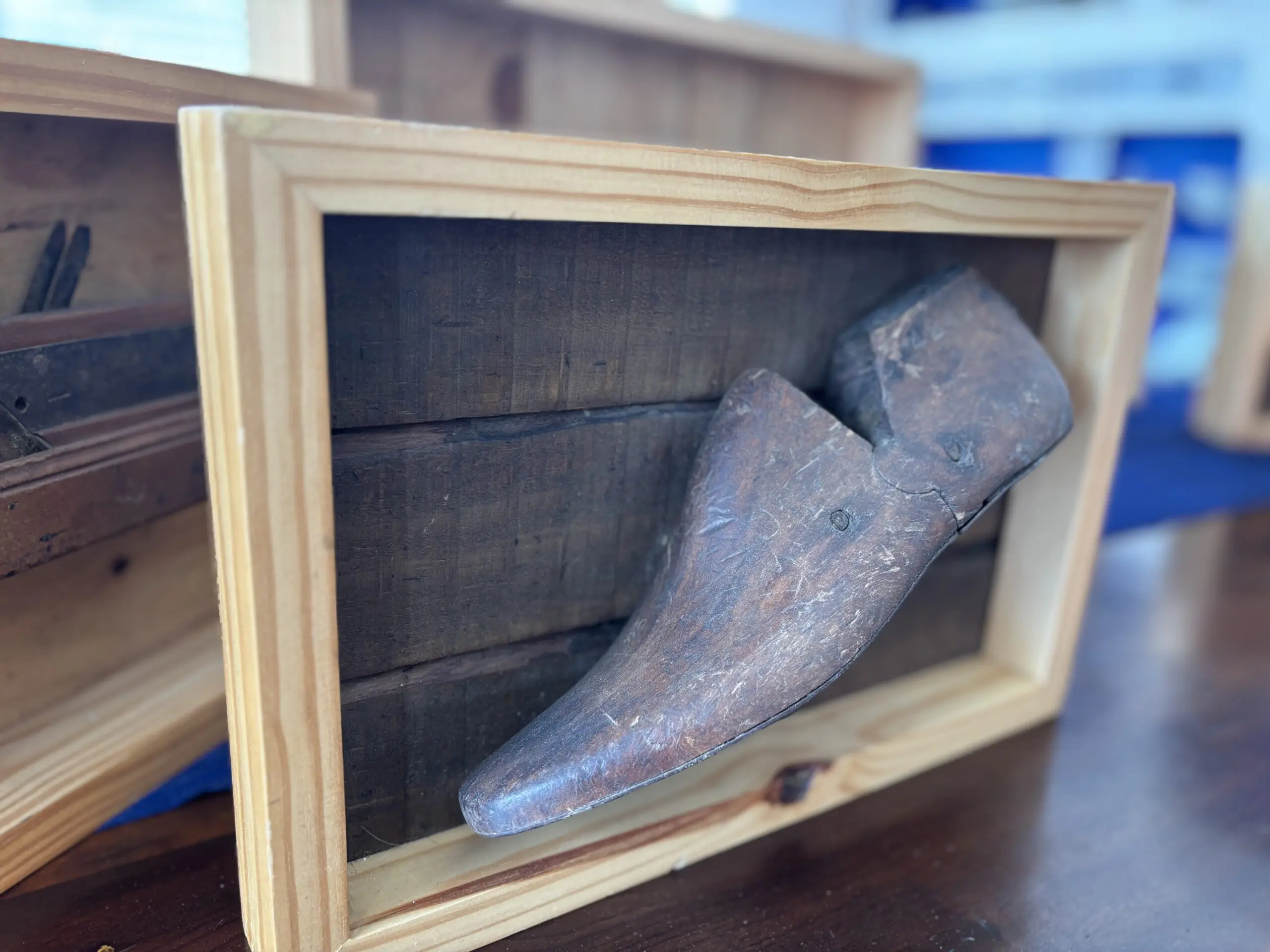 Collection of Five Framed Vintage Trade & Woodworking Tools - Image 3
