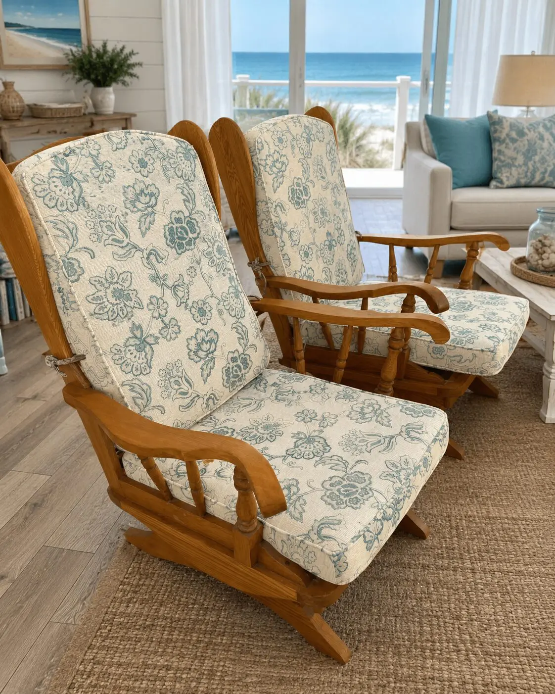 Solid Wood Rocking Armchair (each) - Image 3