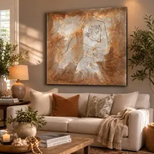 Leon Muller & Petrus Viljoen Large Figurative Artwork 130x130cm
