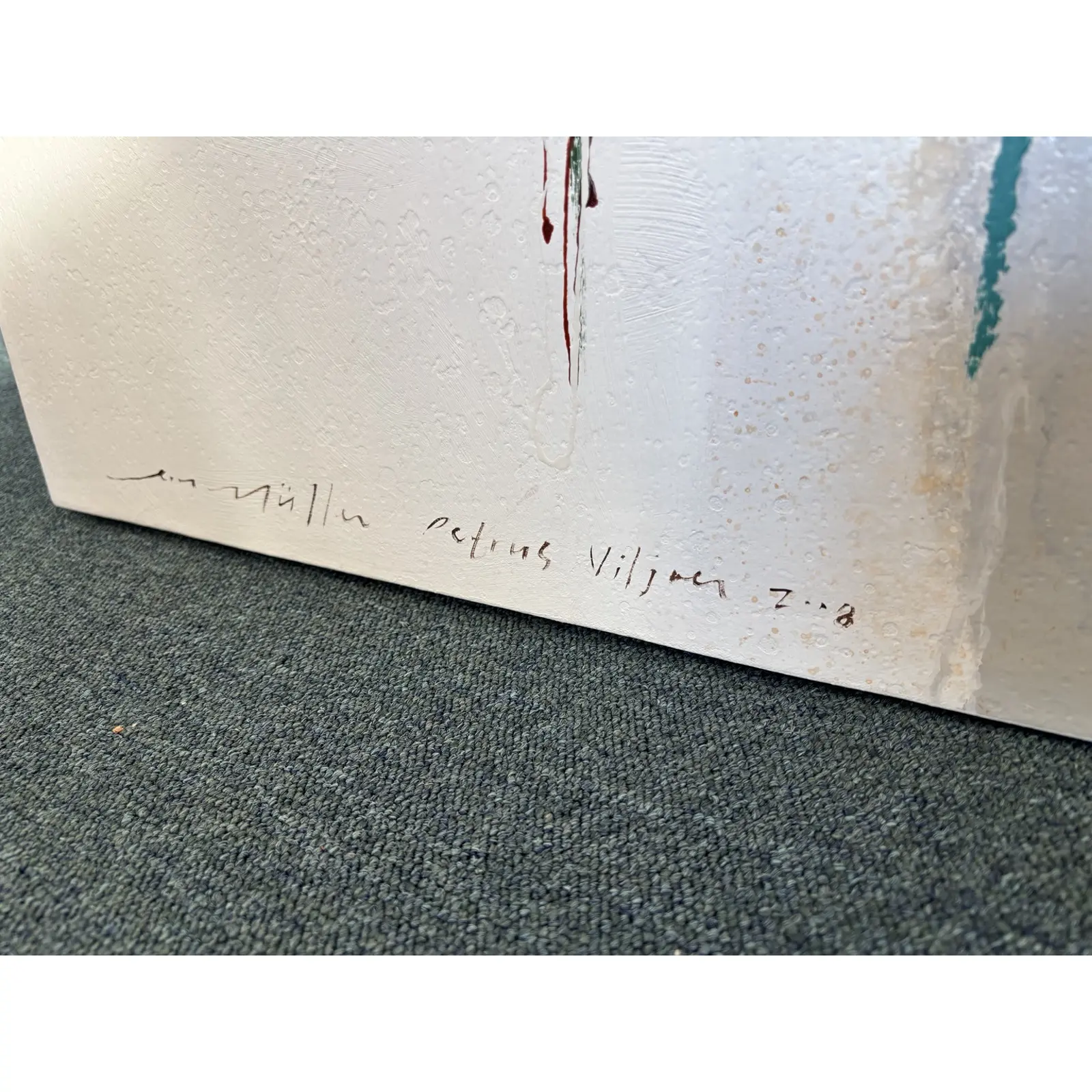 Large Abstract Mixed-Media Artwork by Muller & Viljoen - Image 3