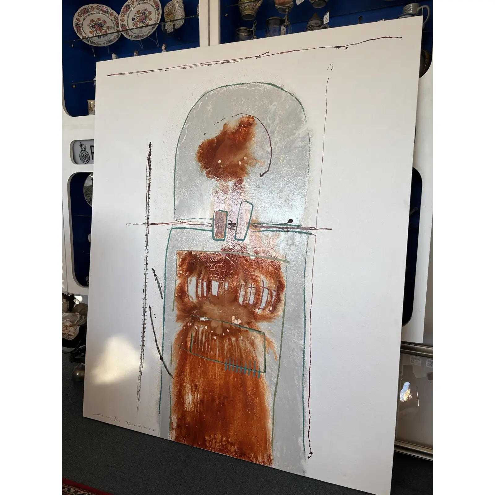 Large Abstract Mixed-Media Artwork by Muller & Viljoen - Image 2
