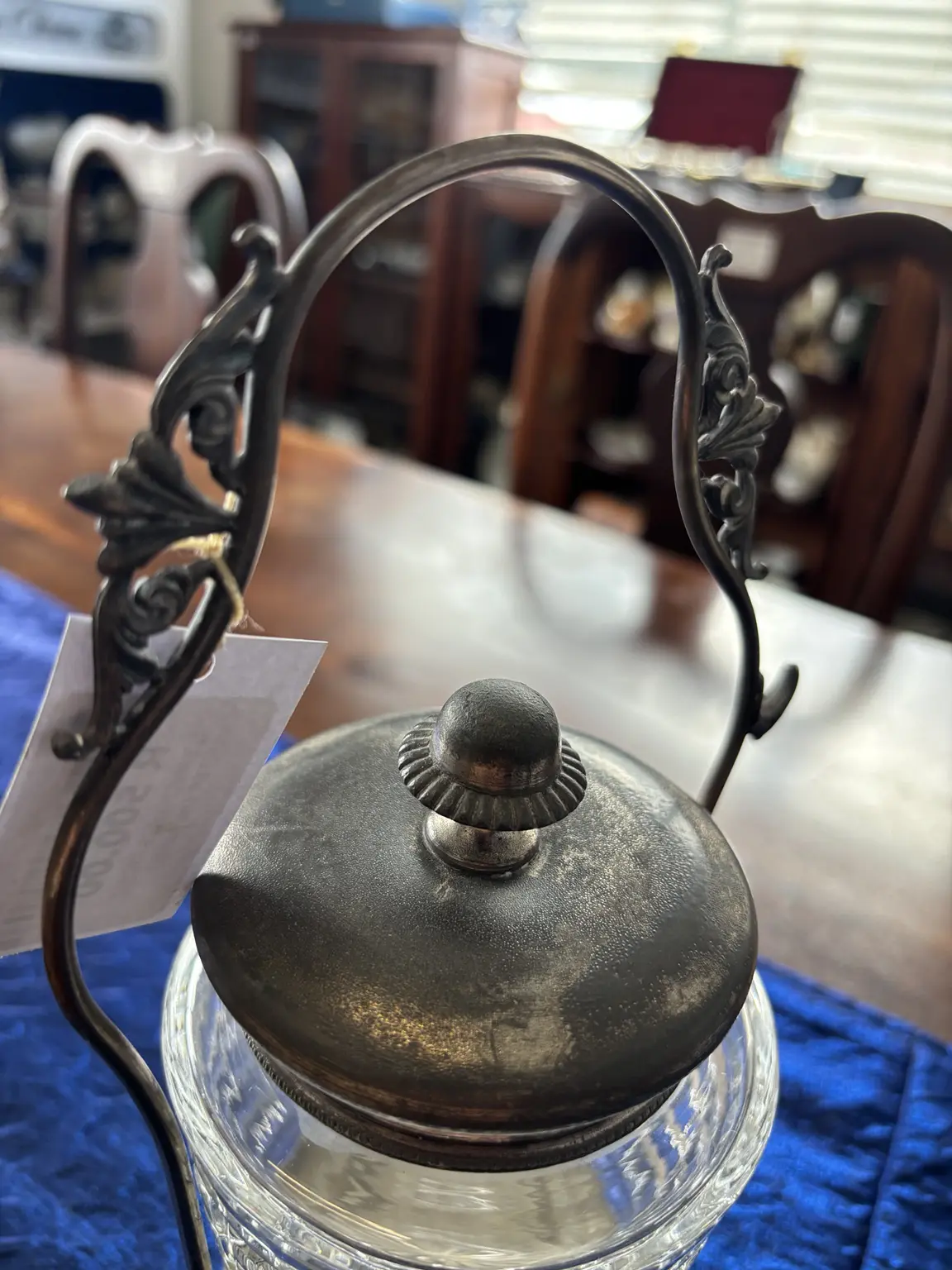 Pickle Canister with Ornate Stand (Tongs Missing) - Image 3