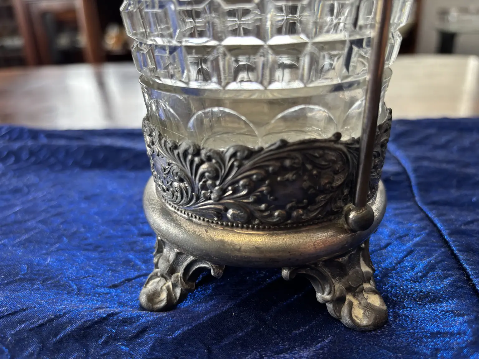 Pickle Canister with Ornate Stand (Tongs Missing) - Image 4