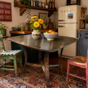 Handcrafted Upcycled Oak Barrel-Stave Occasional Table