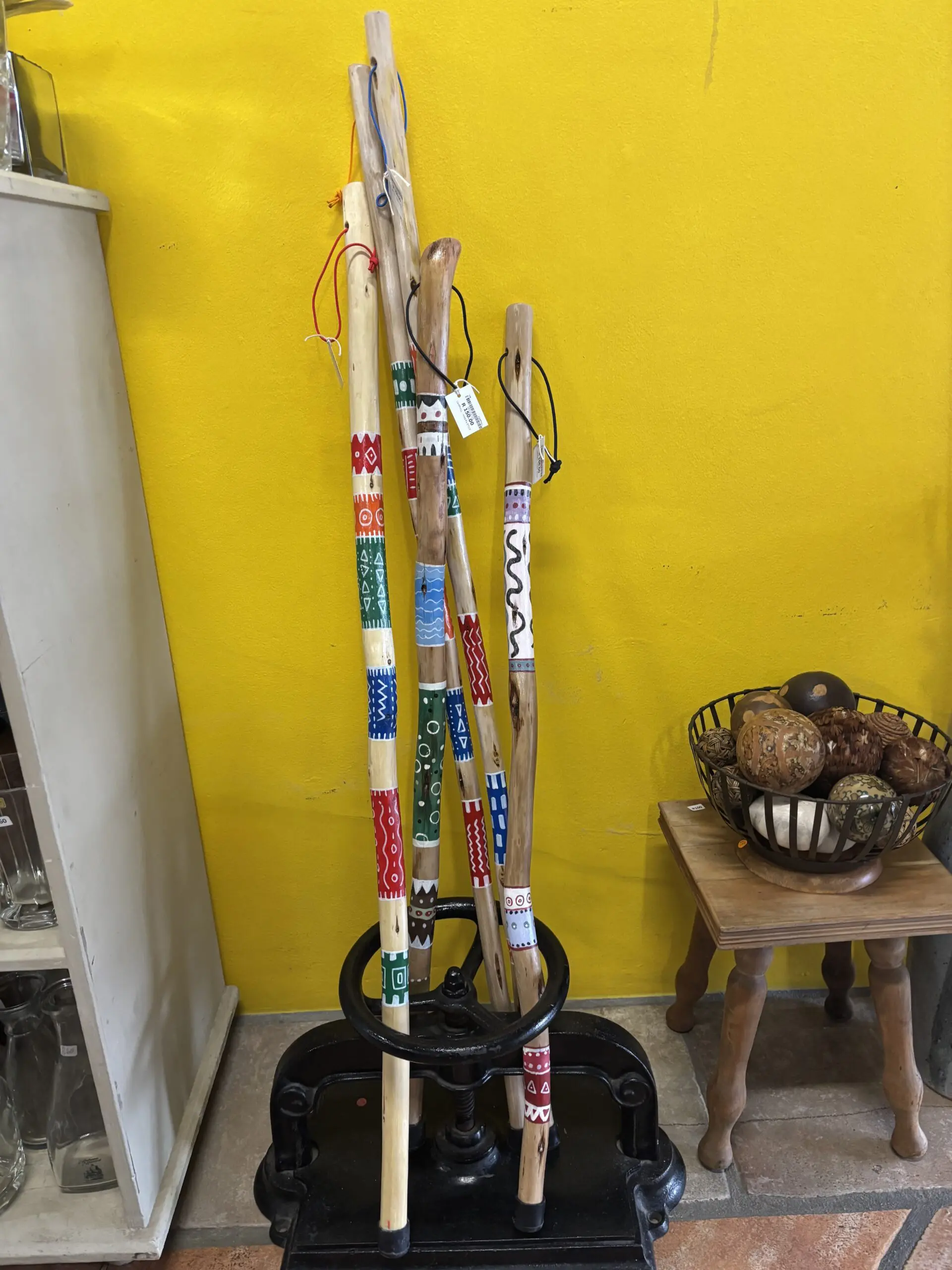 Handcrafted Camphill African-Inspired Wooden Walking Stick