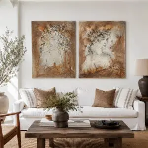 Leon Muller & Petrus Viljoen Portrait Diptych | 100x80cm Pair