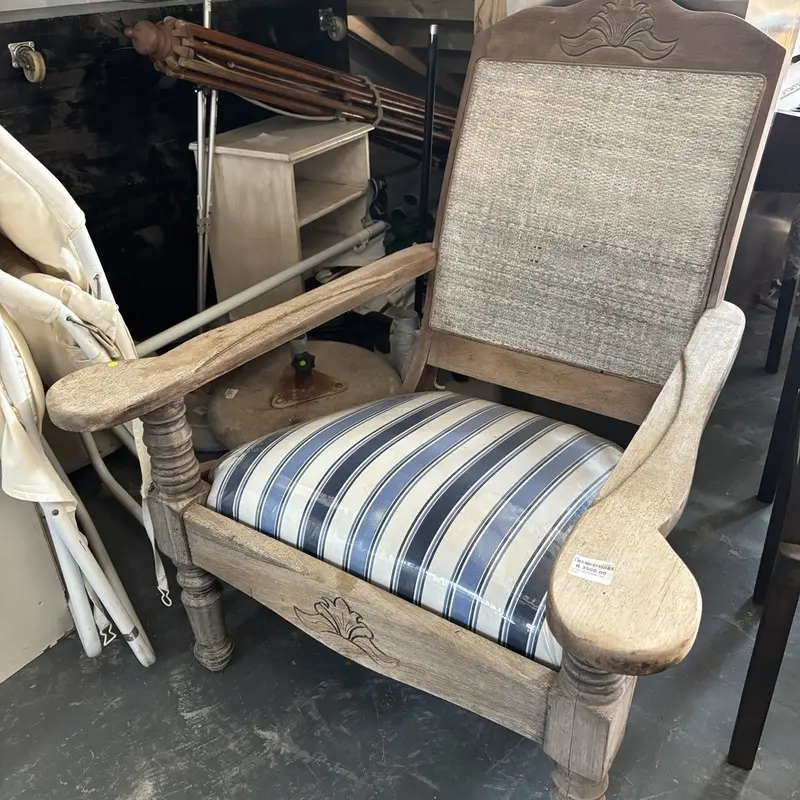 Pair of Indonesian Carved Wooden Armchairs - Image 5