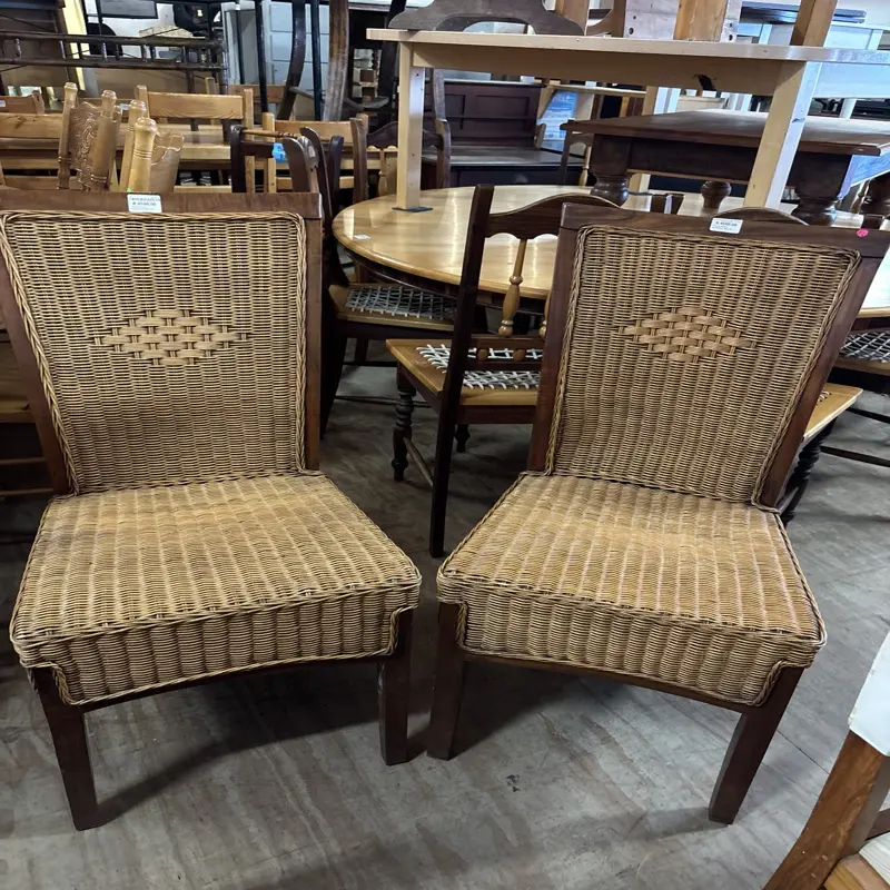 Woven Rattan-Style Dining Chairs Set of 8 - Image 5