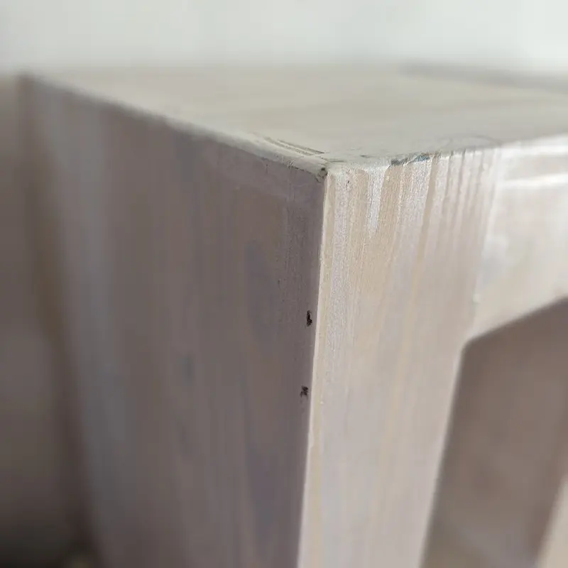 Pair of Whitewashed Wooden Pedestal Display Blocks - Image 5