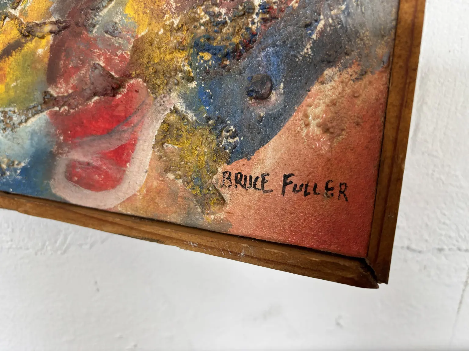 Bruce Fuller "Abstract Clowns" Framed Original Painting - Image 2