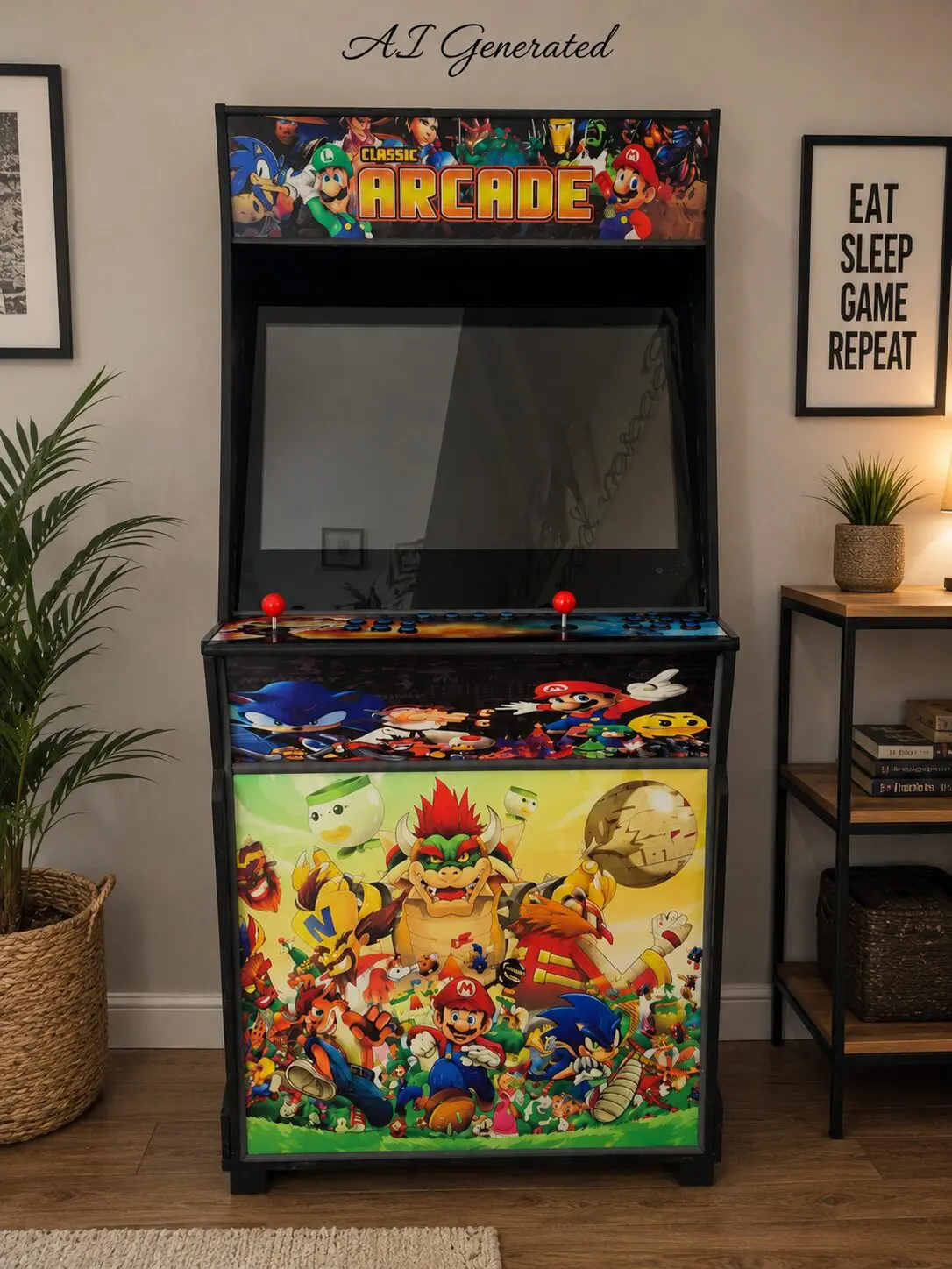 Classic Retro Arcade Machine – 2,000+ Built-in Games