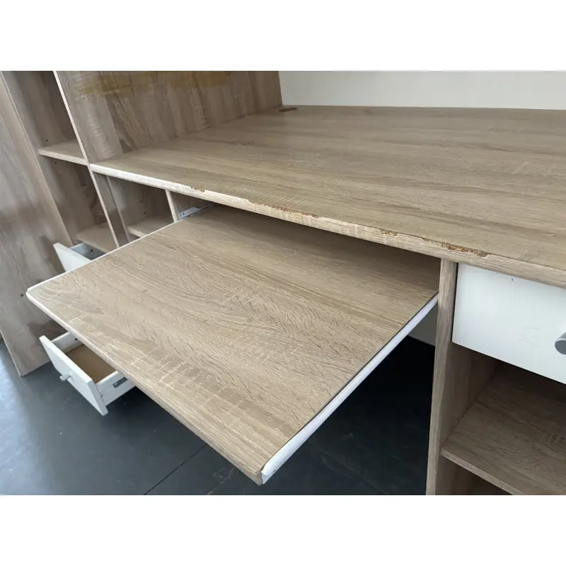 Oak Finish Bunk Bed with Workstation & Wardrobe - Image 5