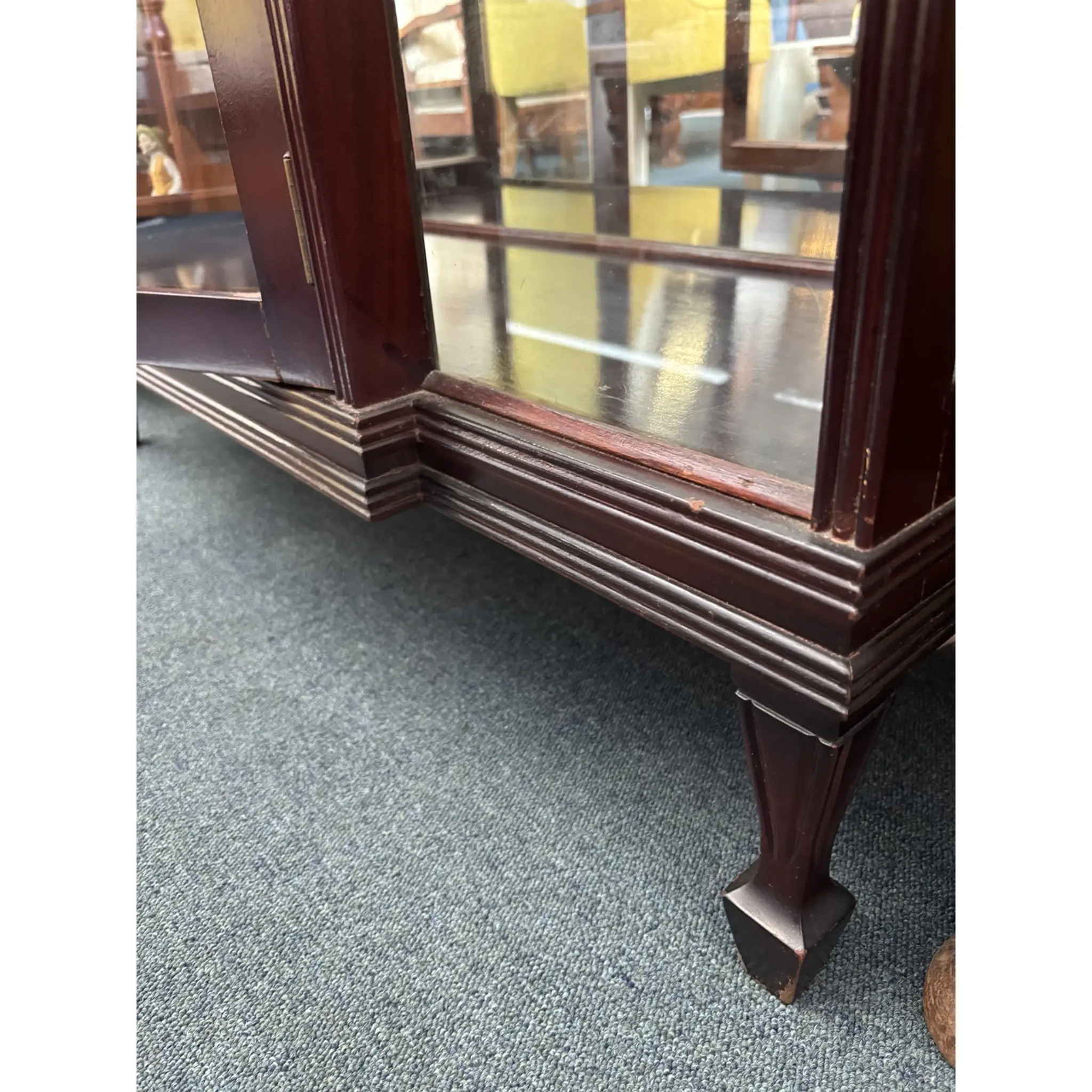 Classic Dark Wood Glass Display Cabinet - Image 4