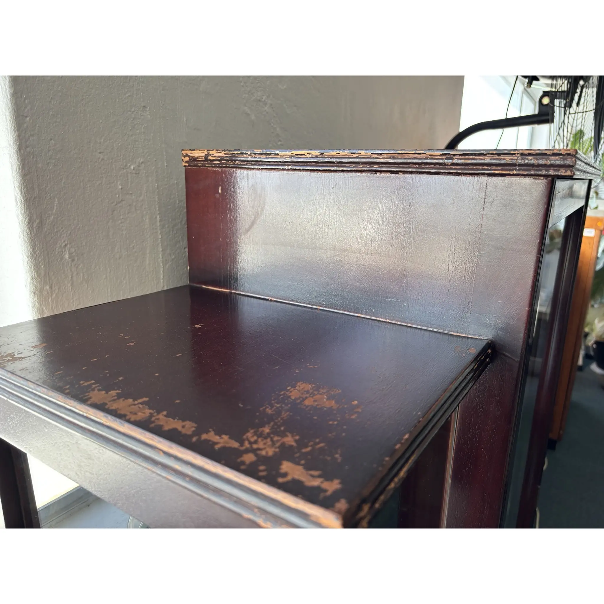 Classic Dark Wood Glass Display Cabinet - Image 2