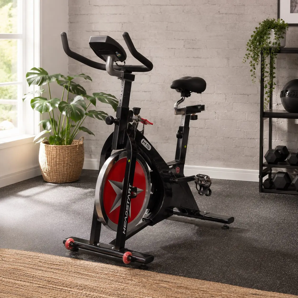Headstart Exercise Spin Bike with LCD Display