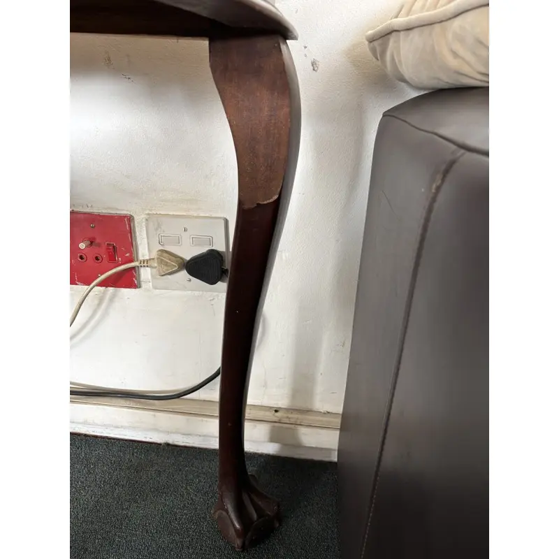 Large Mahogany Half Moon Console Table - Image 3