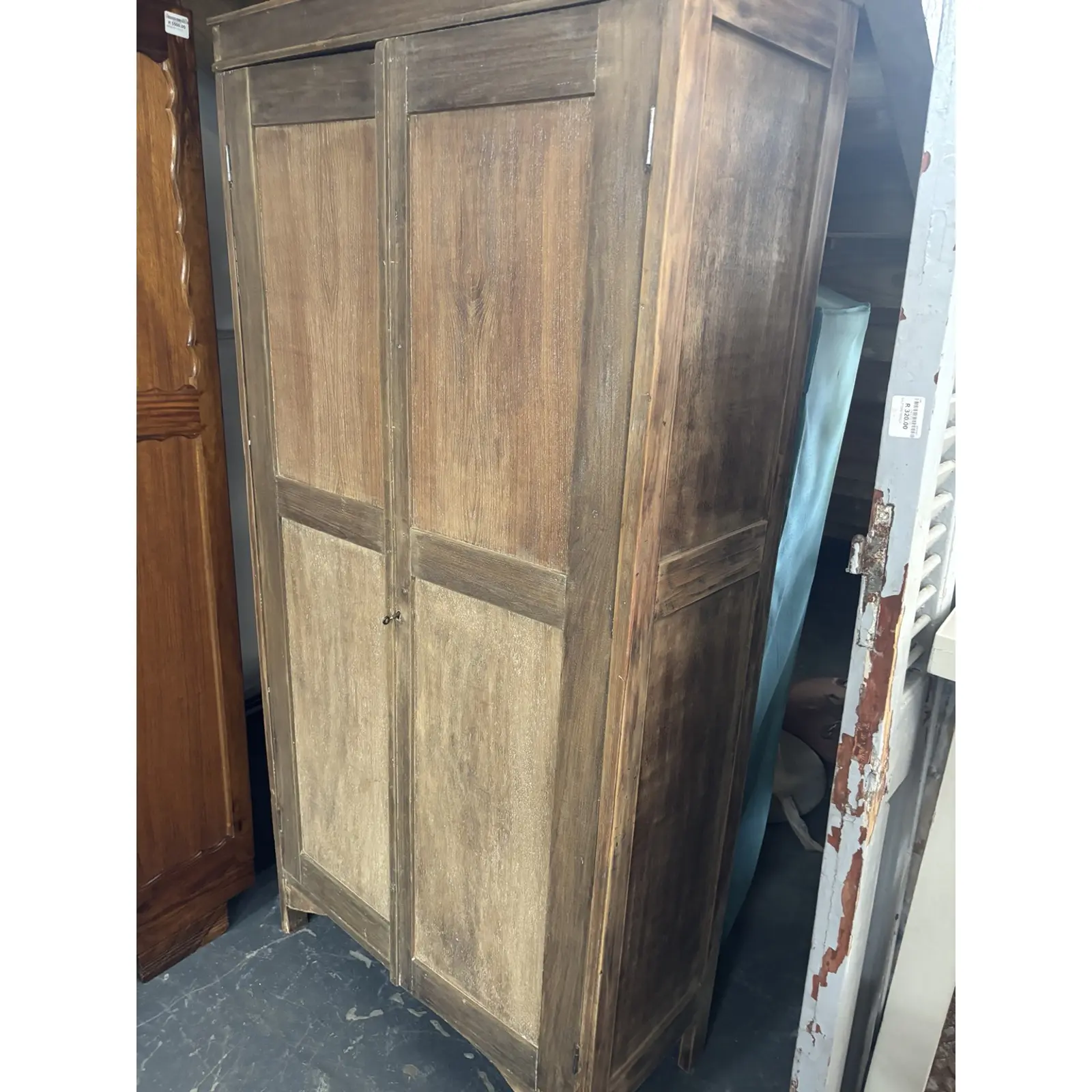 Rustic Solid Wood Two Door Storage Cupboard - Image 3