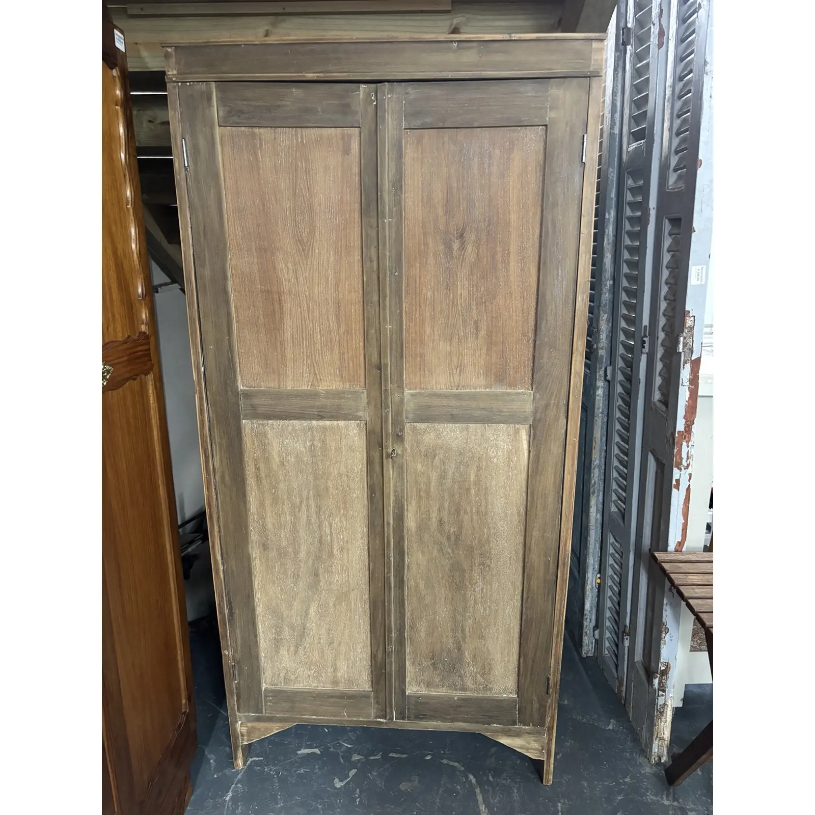 Rustic Solid Wood Two Door Storage Cupboard - Image 2