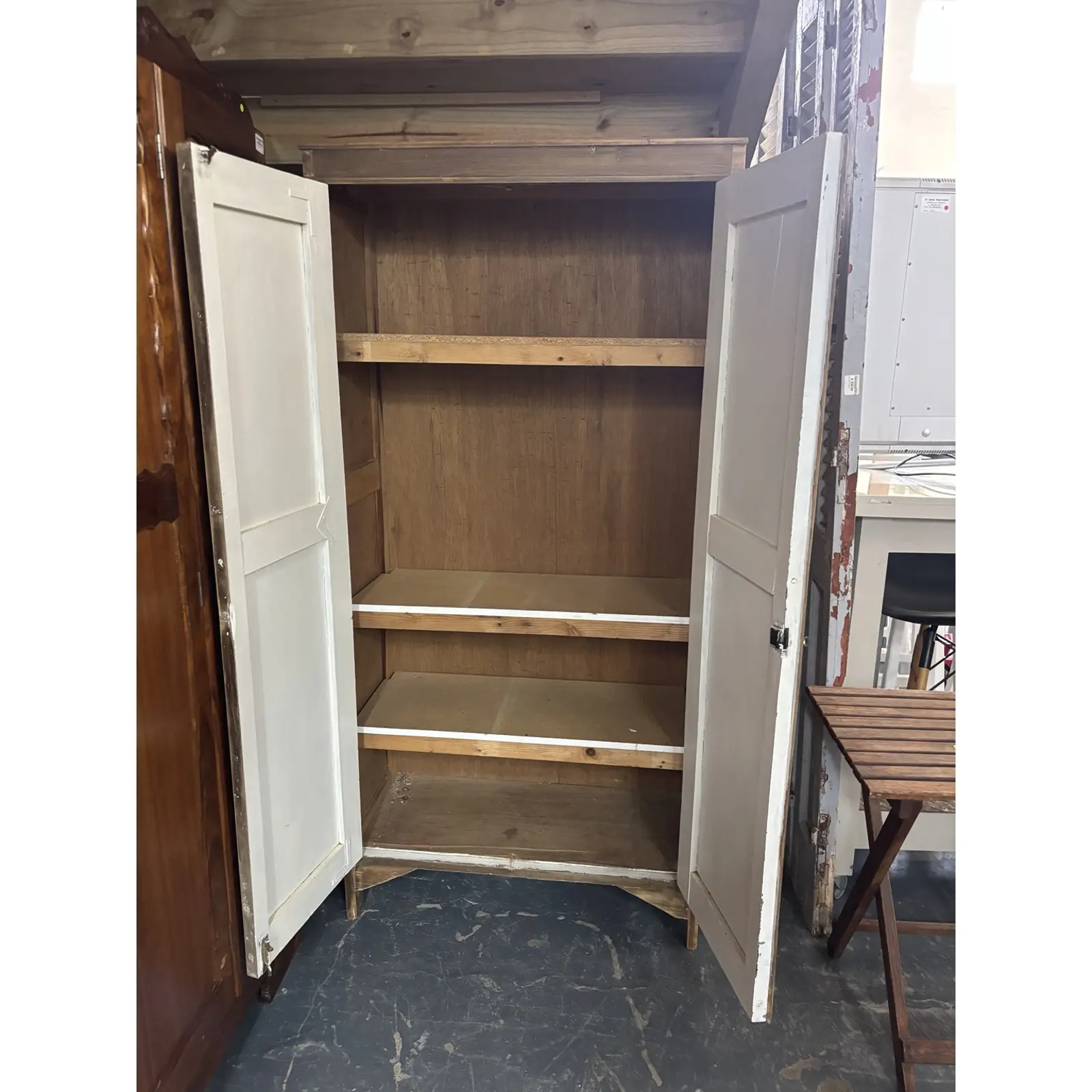 Rustic Solid Wood Two Door Storage Cupboard - Image 4