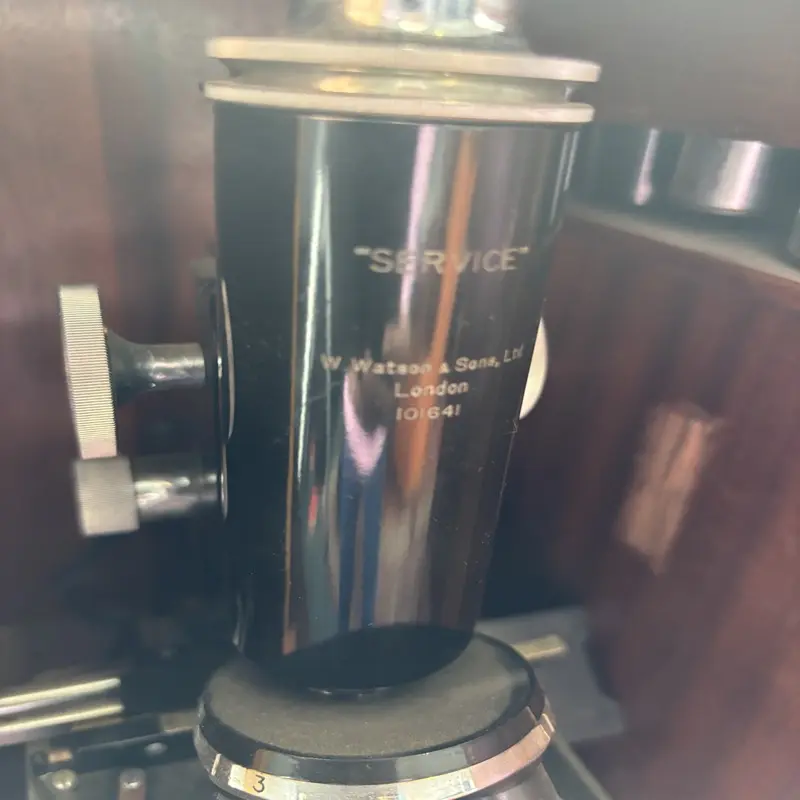 Vintage Watson & Sons Cased Laboratory Microscope - Image 5