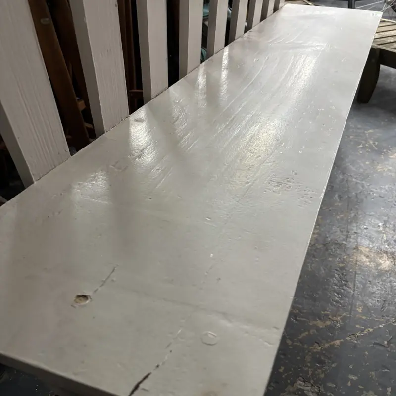 White Wooden Hall Bench with Storage Shelf - Image 4