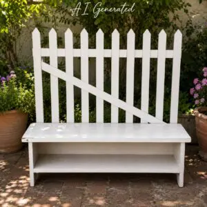 White Wooden Hall Bench with Storage Shelf