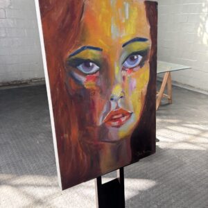 Colourful Abstract Female Portrait Original Artwork