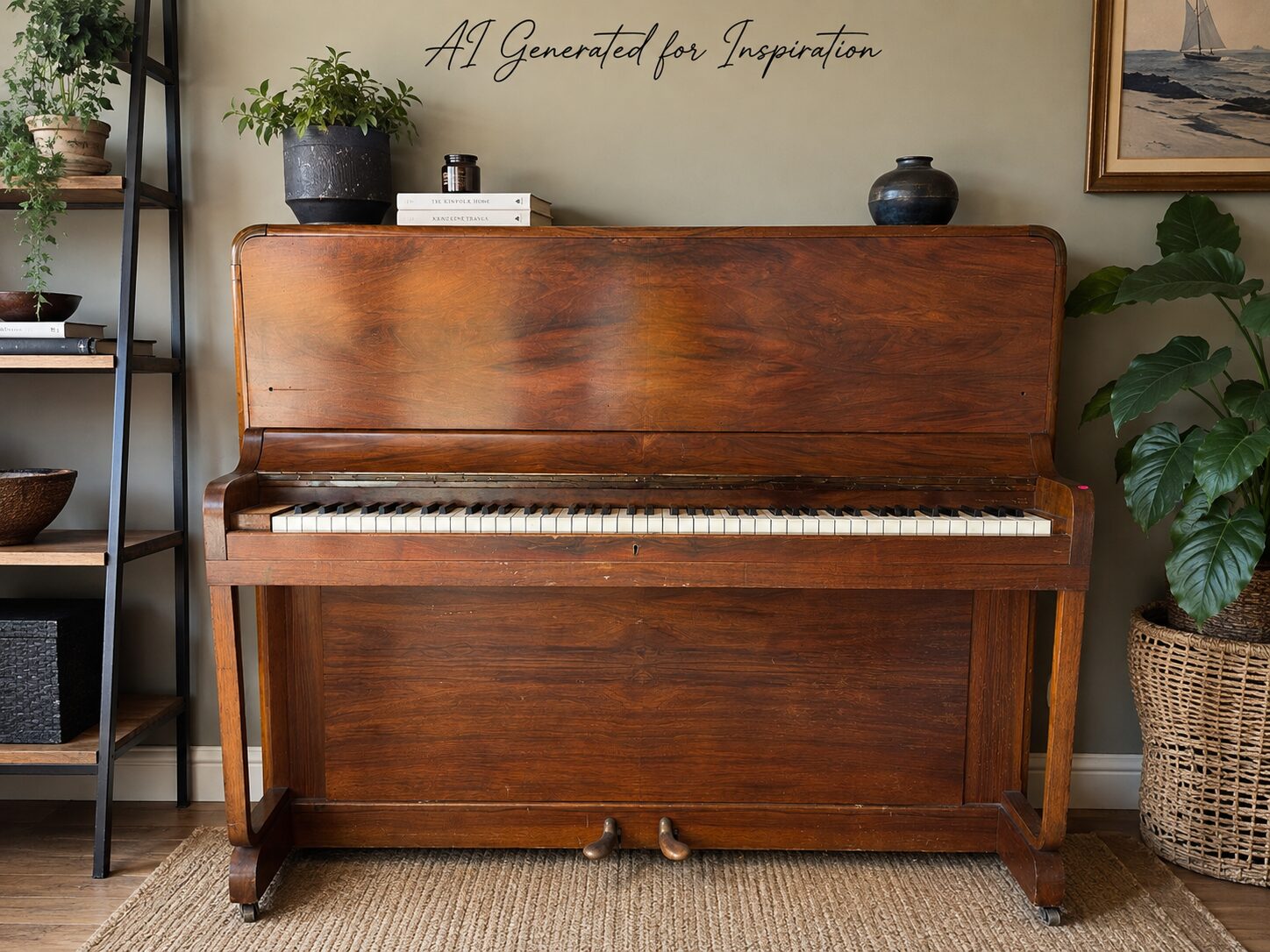 Moore & Moore Vintage Wooden Upright Piano