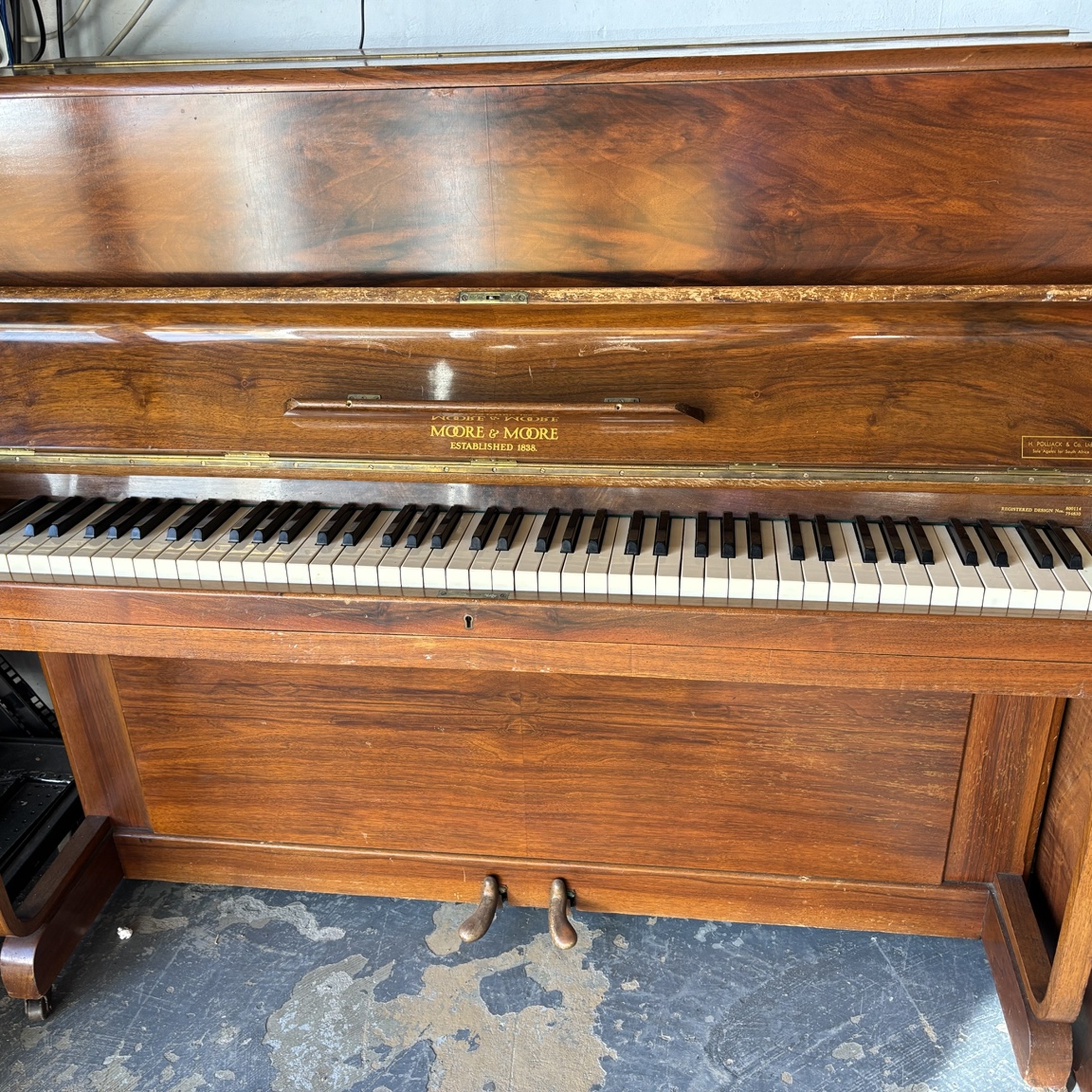 Moore & Moore Vintage Wooden Upright Piano - Image 2