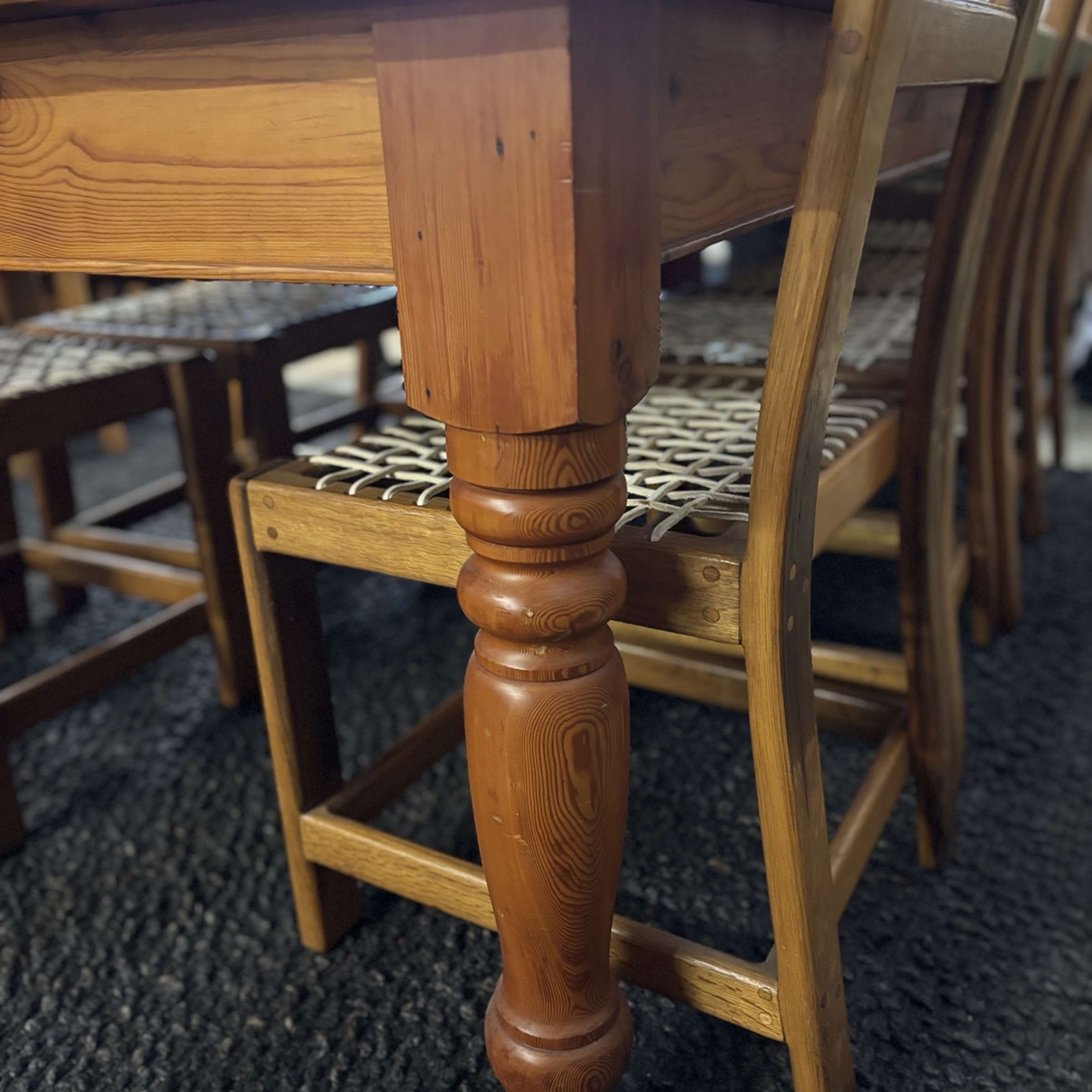 Solid Pine 10-Seater Farmhouse Dining Table - Image 4