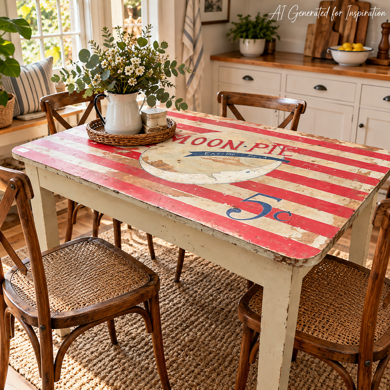 Vintage Moon Pie Advertising Kitchen Table