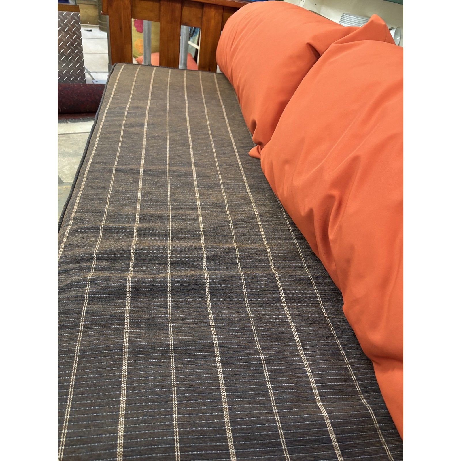 Solid Timber Daybed Sofa – Honey Finish with Cushions - Image 5