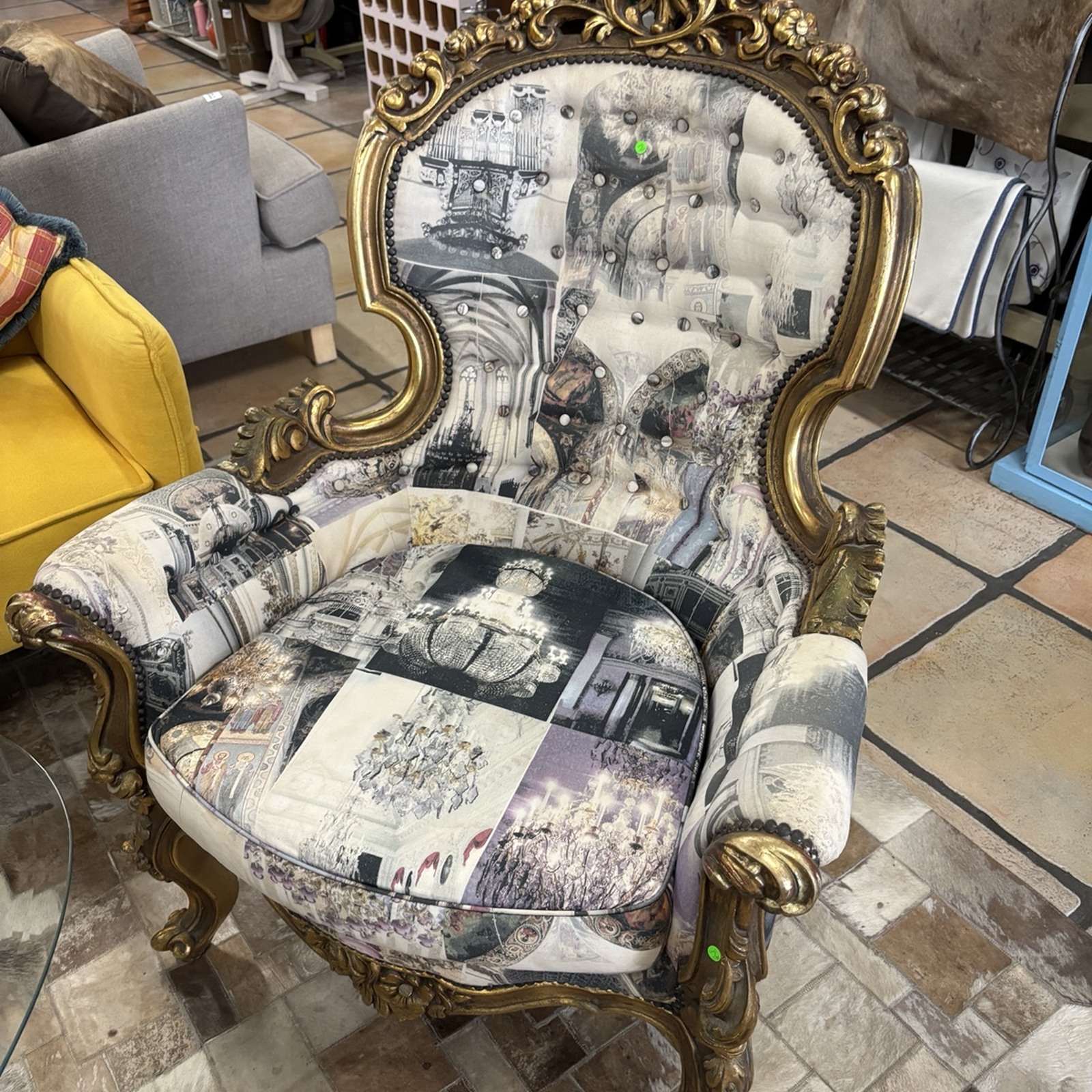 Pair of Ornate Gold Rococo Armchairs – Statement Pieces - Image 7