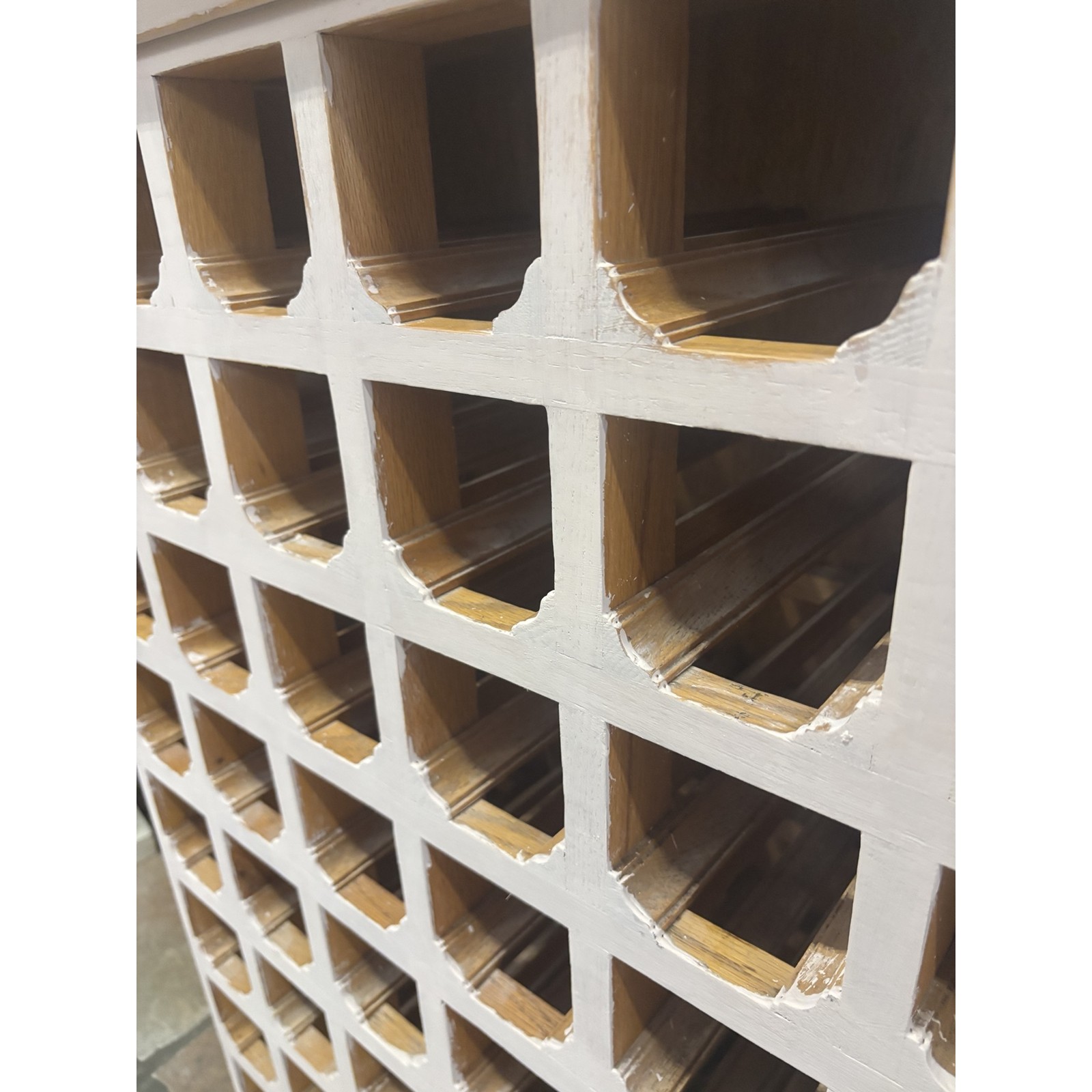 Shabby Chic Pink Wooden Wine Cabinet – 42 Bottles - Image 3